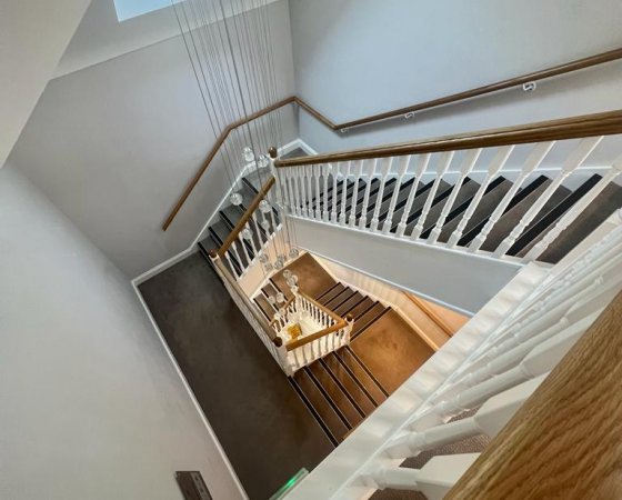 White Commercial Stairs