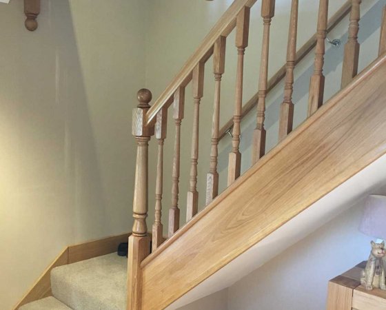 light wooden spindles